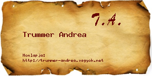 Trummer Andrea névjegykártya